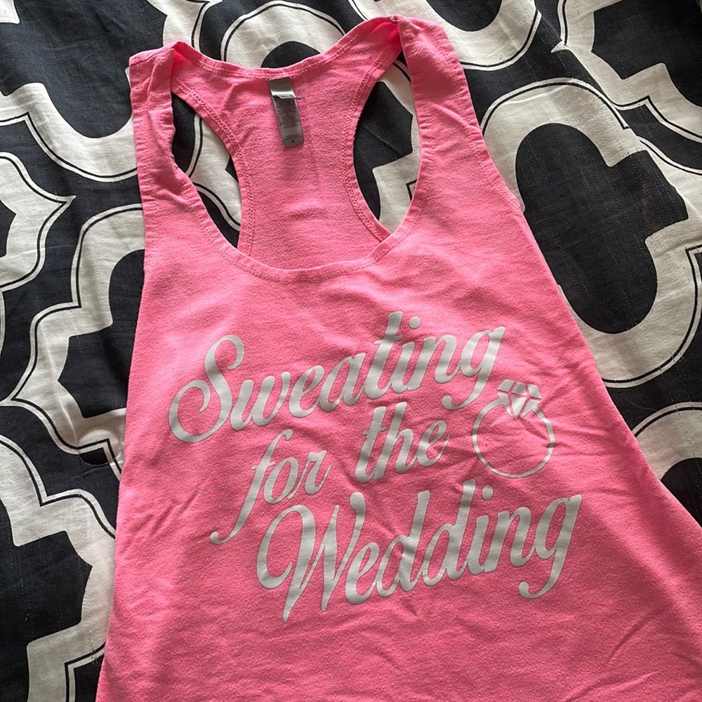 Sweating for the Wedding Racerback Tank Top